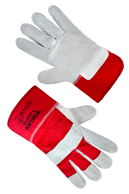 Рукавиці робочі комбіновані тканина / спилок SEVEN S-CRAFTER, р.10 69439